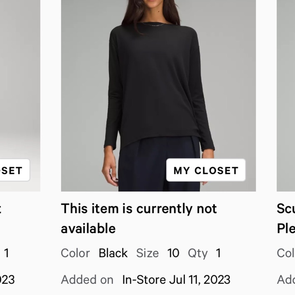 Lululemon Oversized Black Performance Top - Picture 6 of 6